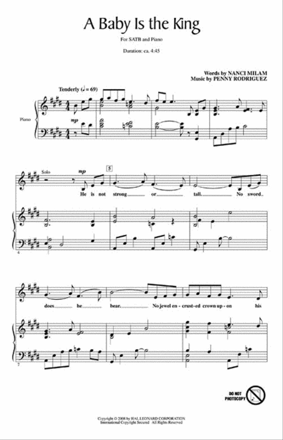A Baby Is The King 4-Part scores gallery preview page 2