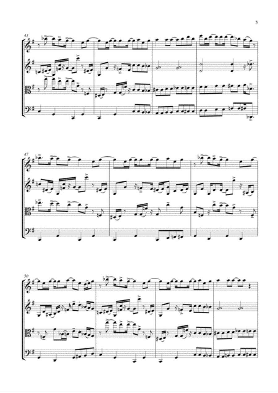 Nine To Five String Quartet scores gallery preview page 5