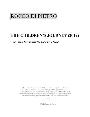 The Children's Journey (Five Piano Pieces from The Little Lyric Suite)