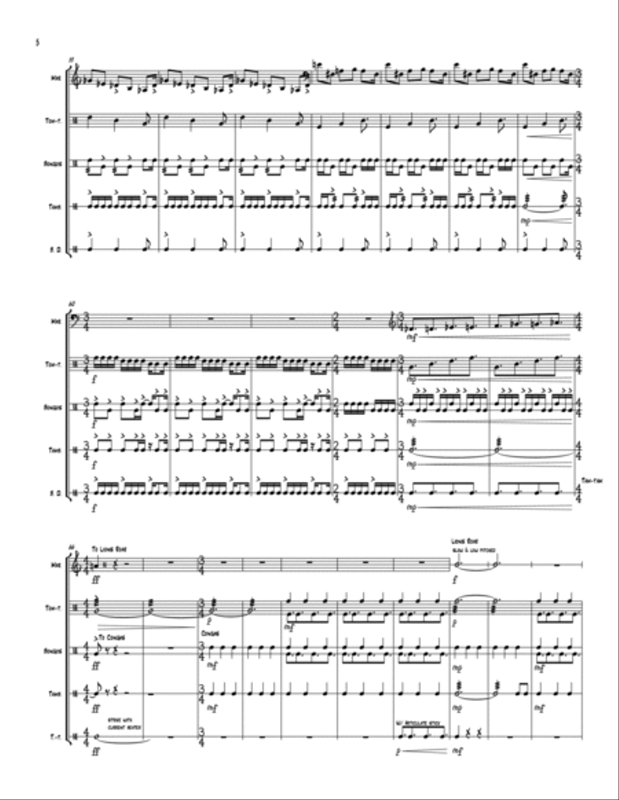 Dances From a Forbidden Land Marimba scores gallery preview page 6