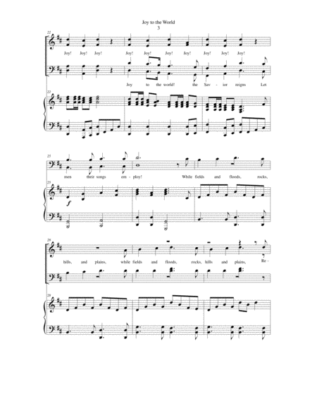 Joy to the World Choir SATB image number null