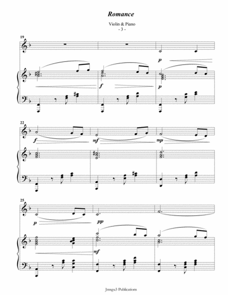 Saint-Saens: Romance for Violin & Piano image number null
