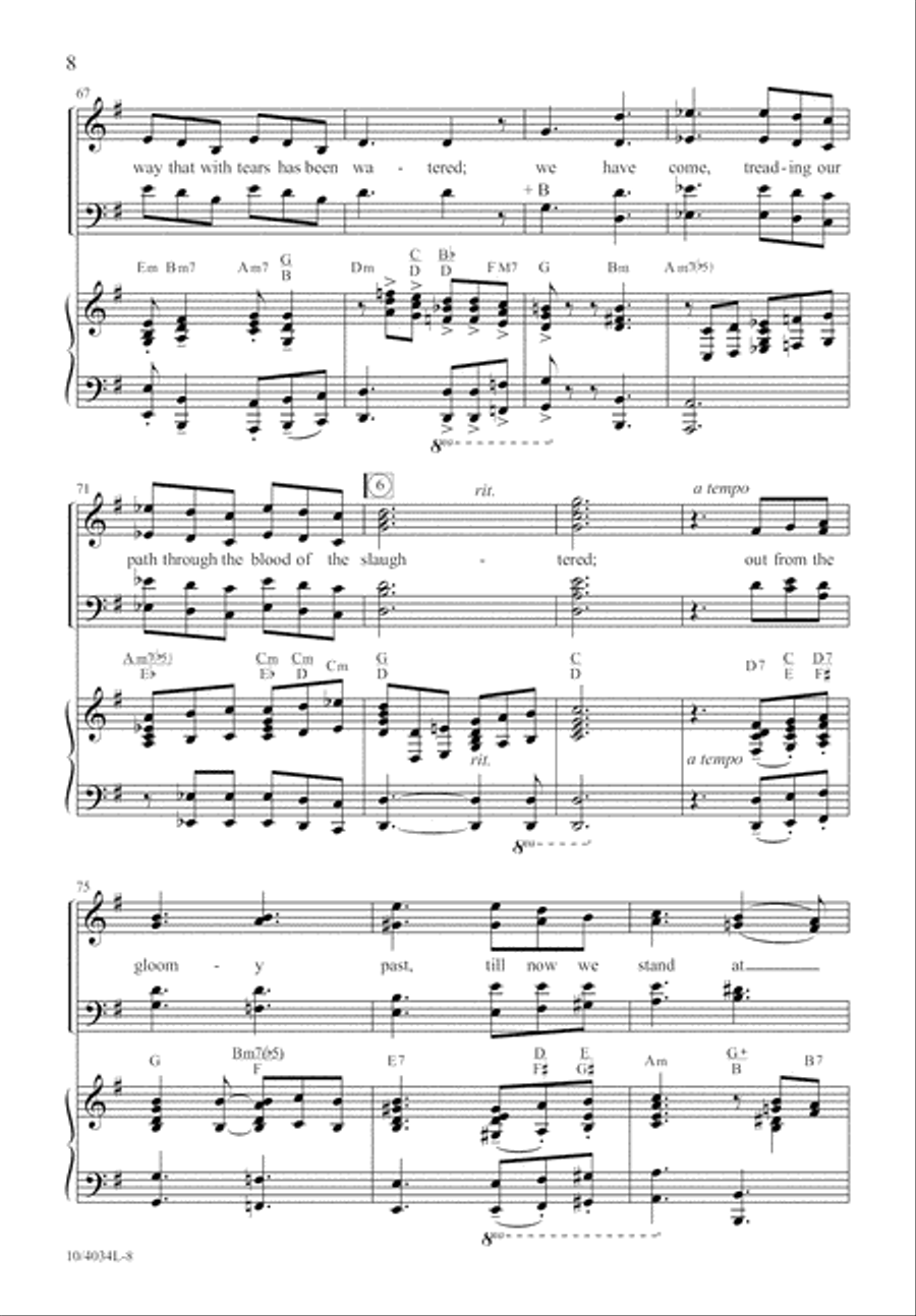 Lift Every Voice and Sing Divisi scores gallery preview page 8
