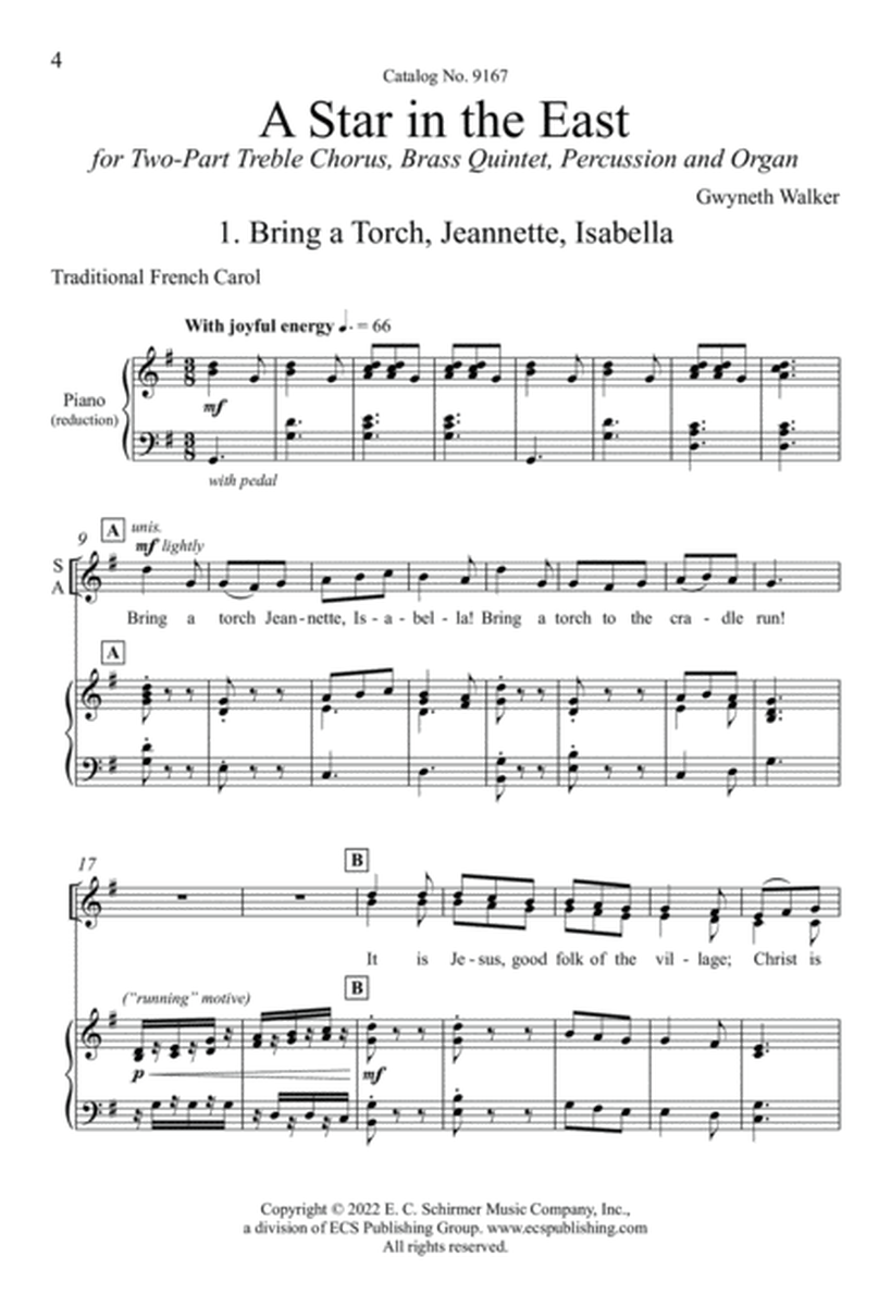 A Star in the East: Three Carol Settings (Choral Score)