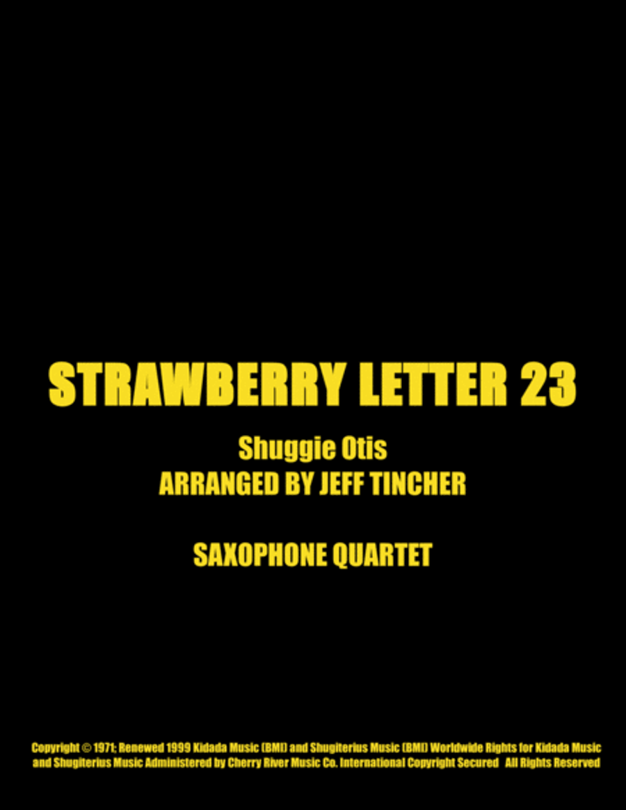 Strawberry Letter 23 Woodwind Quartet scores gallery preview page 1