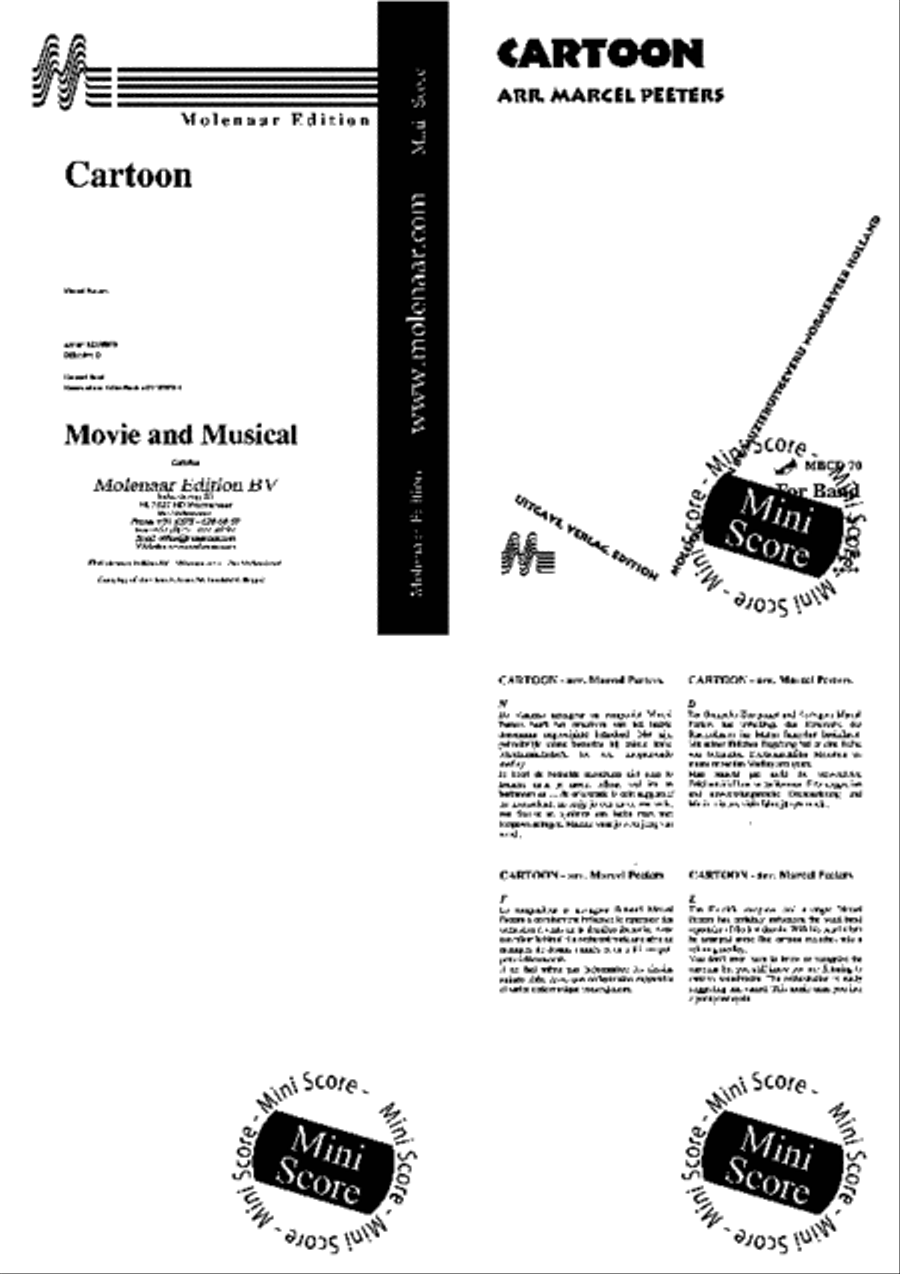 Cartoon Cartoon Concert Band scores gallery preview page 2