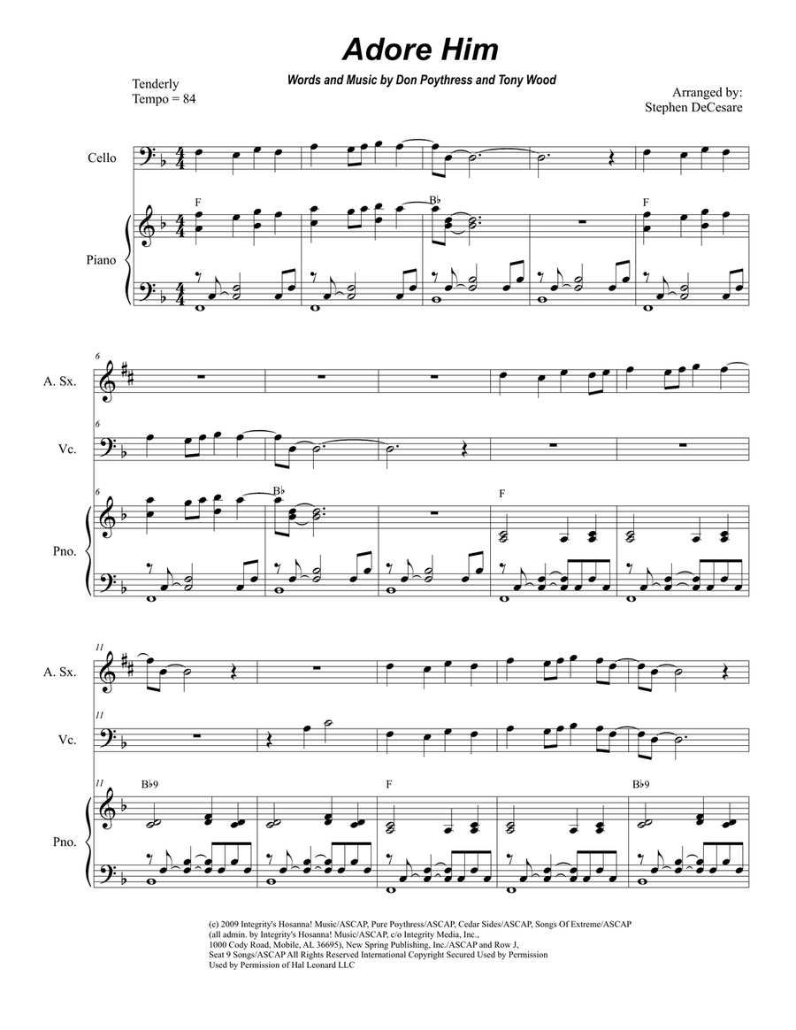 Adore Him Adore Him Woodwind Duet scores gallery preview page 1