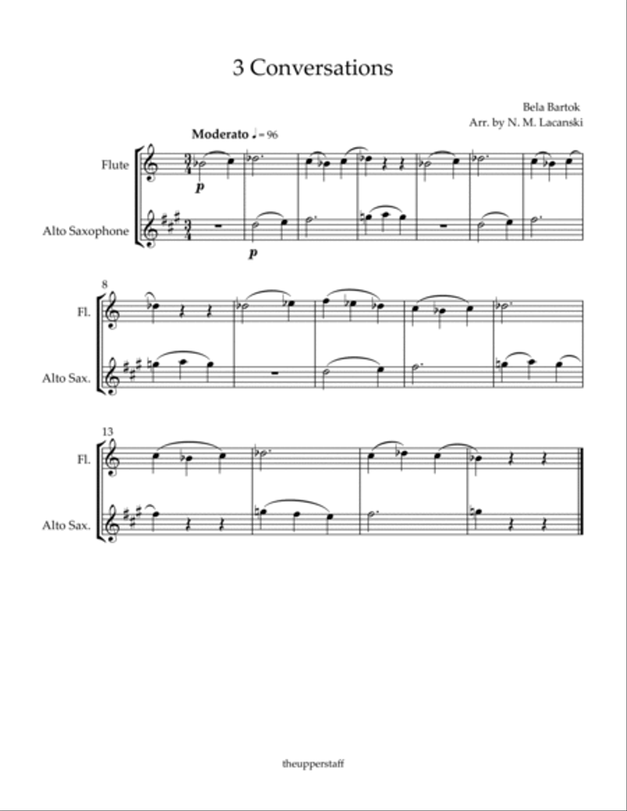 3 Conversations 3 Conversations Woodwind Duet scores gallery preview page 2
