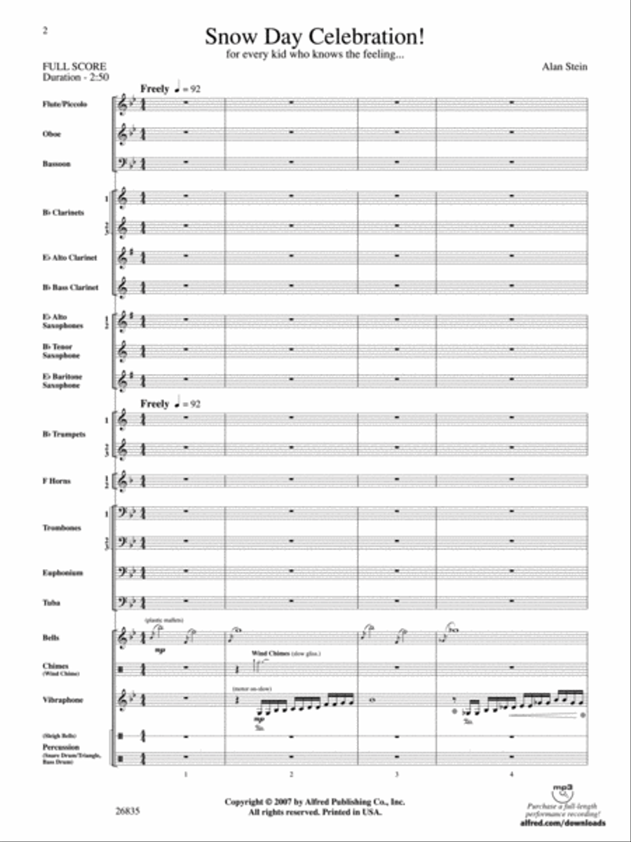 Snow Day Celebration! Concert Band scores gallery preview page 2