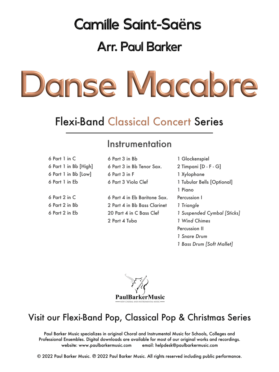 Danse Macabre (Flexible Instrumentation) Concert Band scores gallery preview page 2
