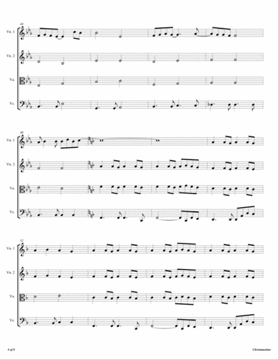 Christmastime String Quartet scores gallery preview page 5