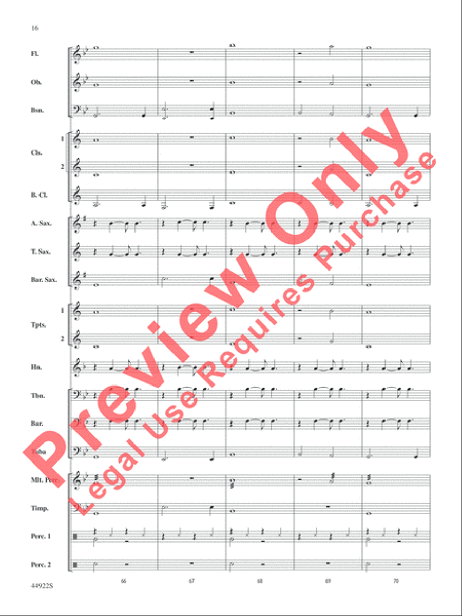 Bright Concert Band scores gallery preview page 16