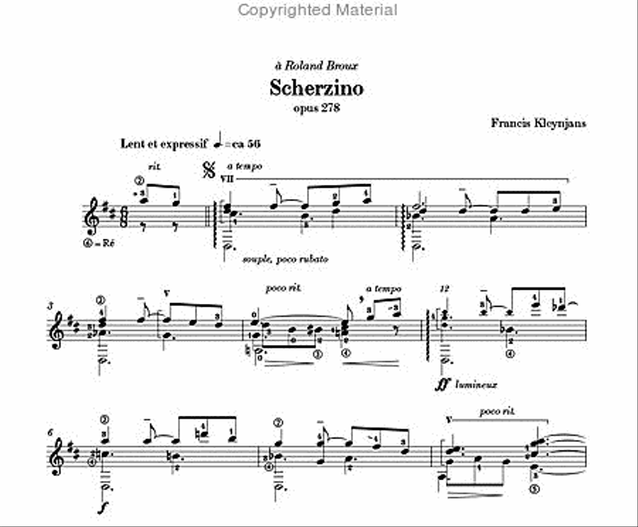 Scherzino, opus 278 Classical Guitar scores gallery preview page 2