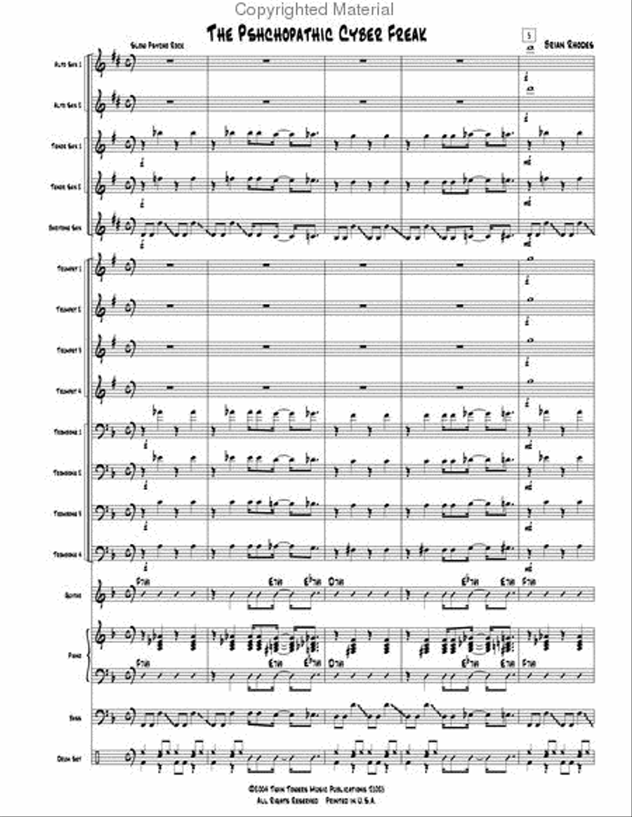 Psychopathic Cyber Freak Psychopathic Cyber Freak Jazz Ensemble scores gallery preview page 3