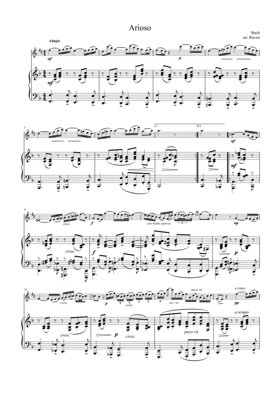 Arioso Arioso Baritone Saxophone scores gallery preview page 1