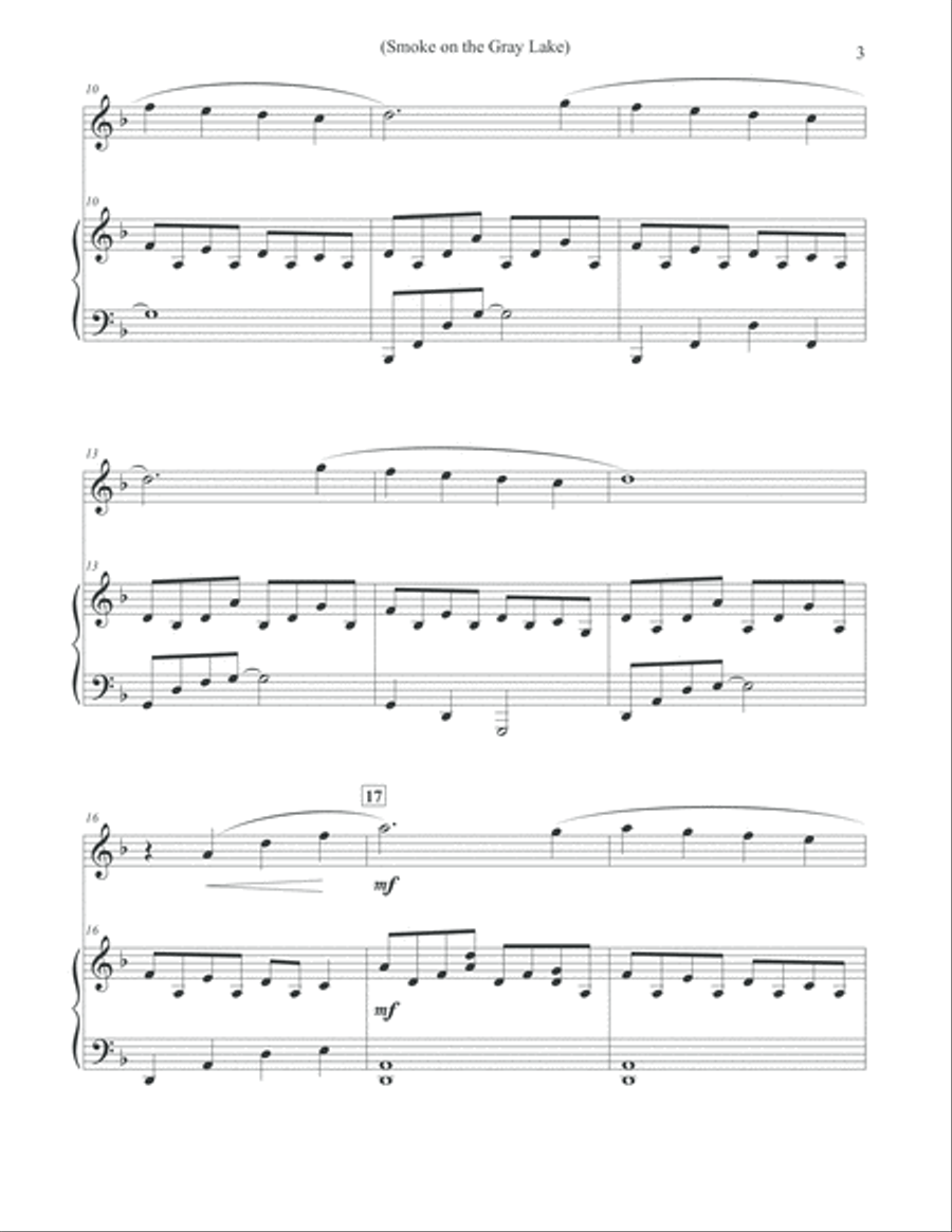 Smoke on the Gray Lake - Flute & Piano Flute Solo scores gallery preview page 3