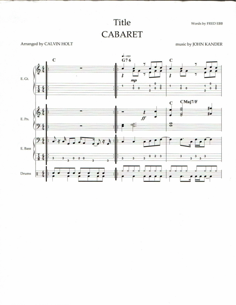 CABRET Clarinet Solo scores gallery preview page 1
