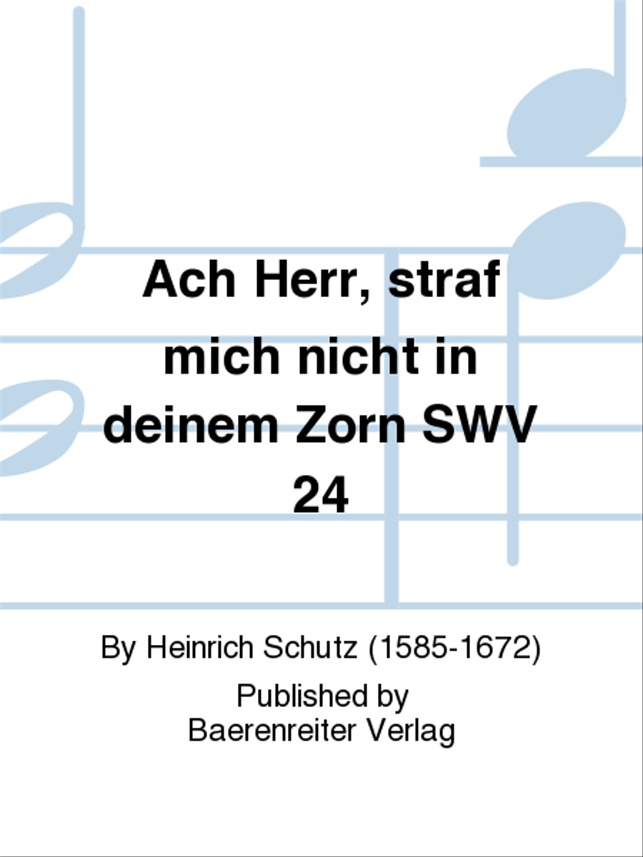 Ach Herr, straf mich nicht in deinem Zorn SWV 24 4-Part scores gallery preview page 1