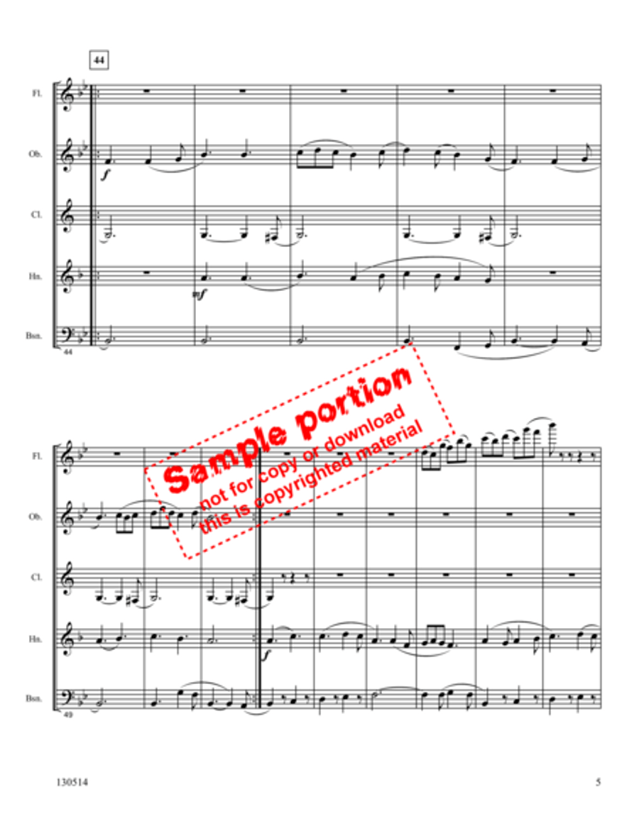 Brethren We Have Met To Worship Woodwind Quintet scores gallery preview page 4