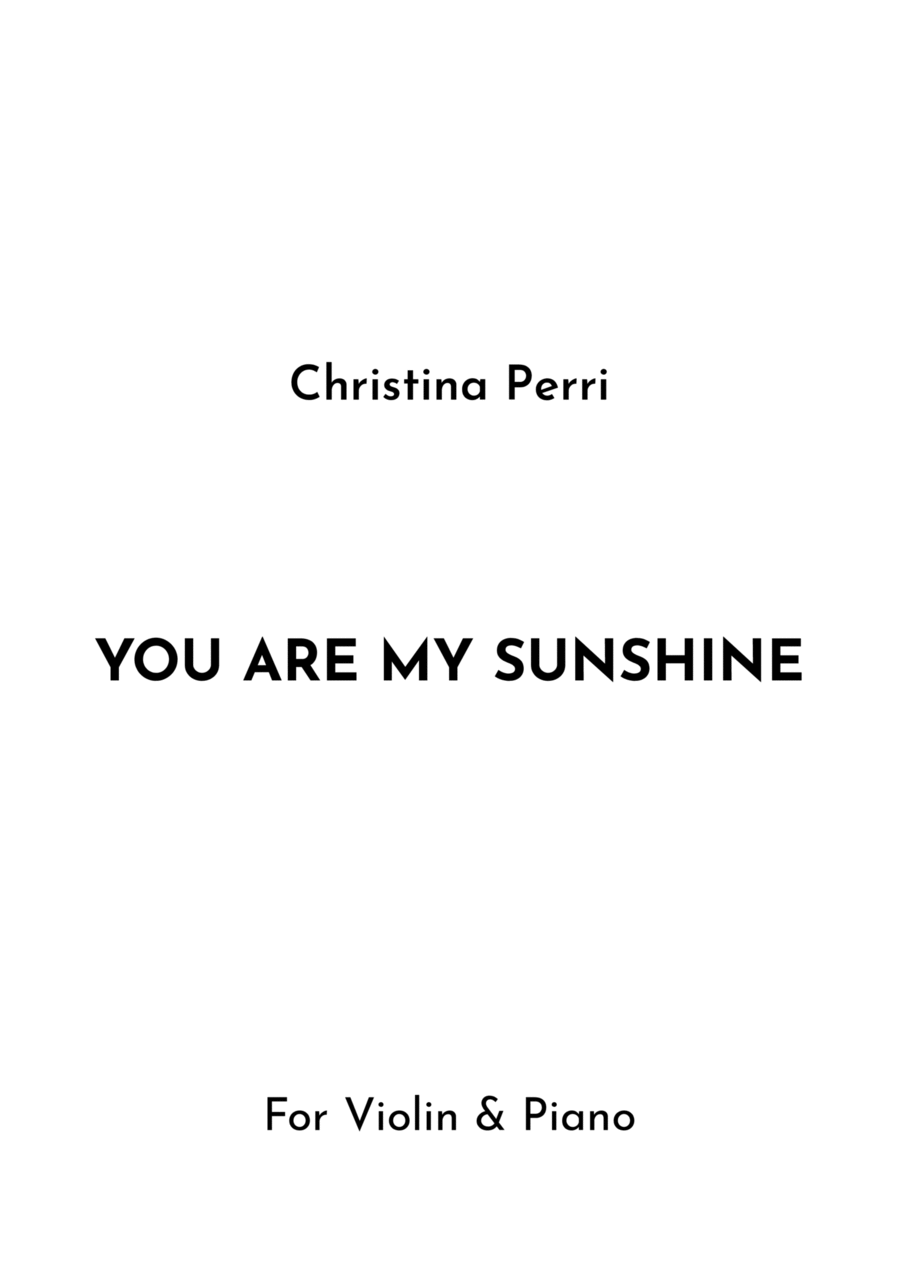 You Are My Sunshine Violin Solo scores gallery preview page 1