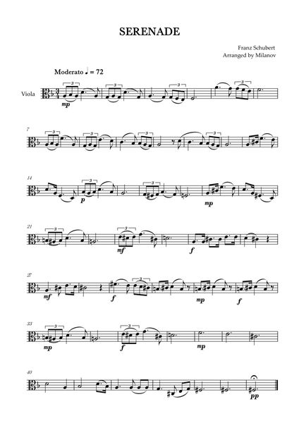 Serenade | Schubert | Viola image number null