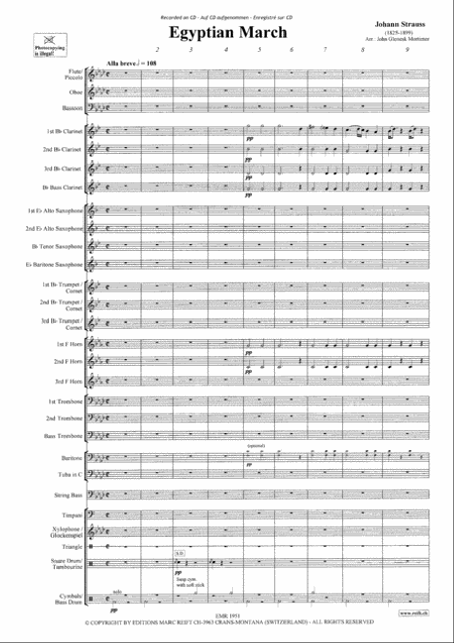 Egyptian March 4-Part scores gallery preview page 4