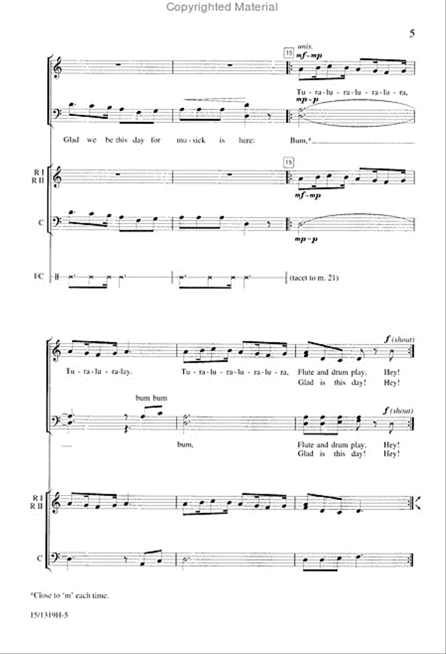 Glad We Be This Day 4-Part scores gallery preview page 4