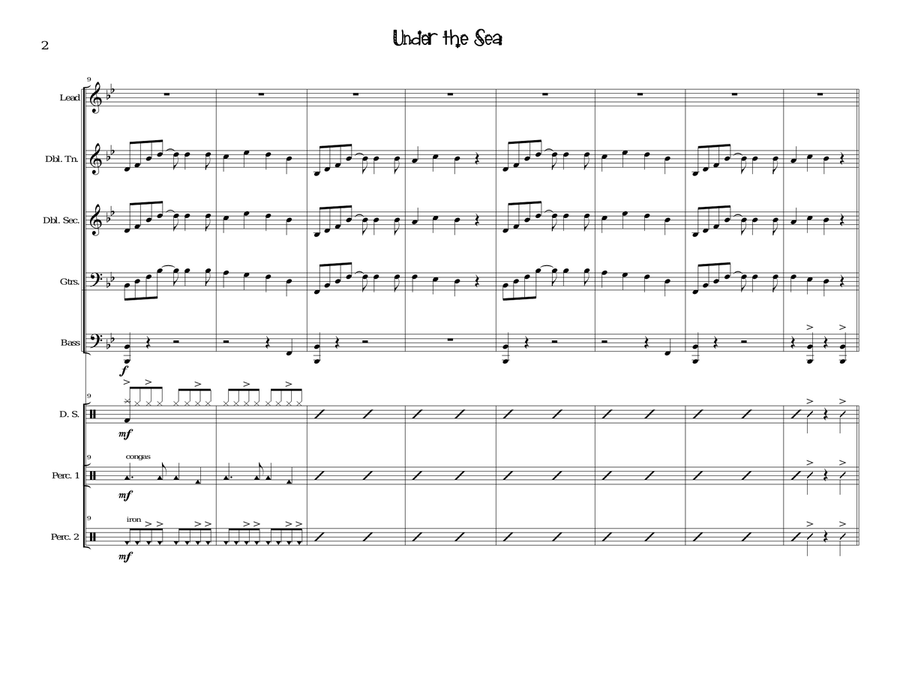 Under The Sea Steel Drum Band scores gallery preview page 2