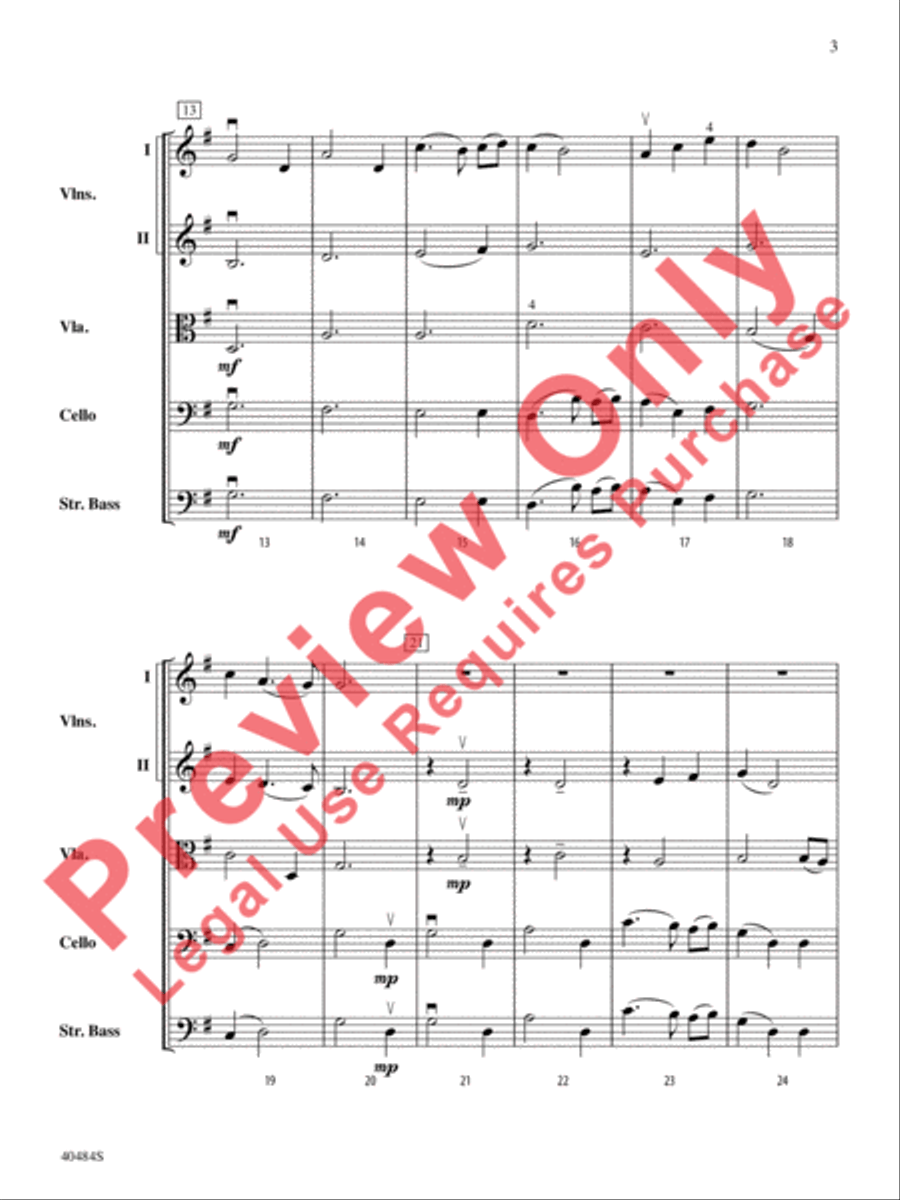 Stony Brook Waltz String Orchestra scores gallery preview page 4