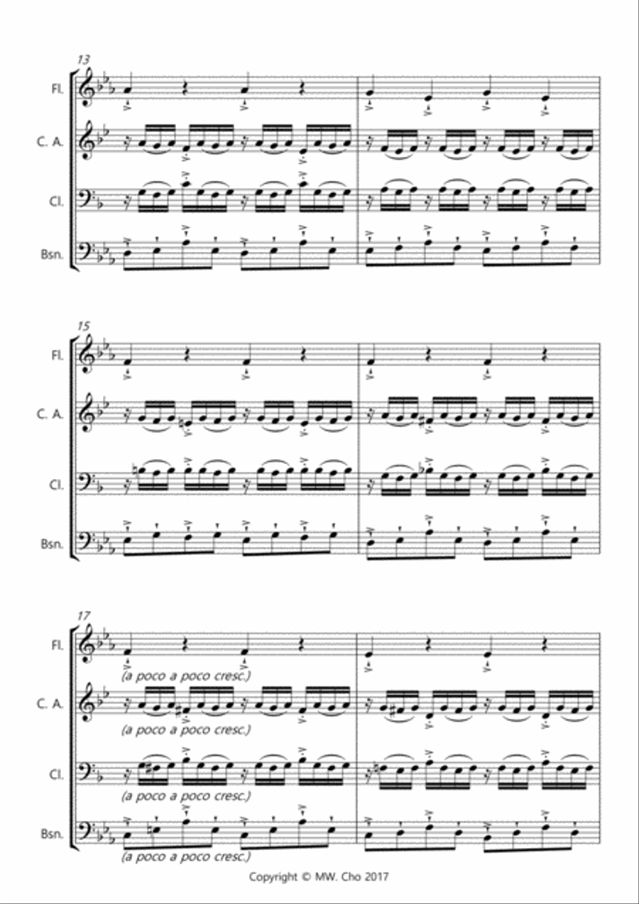 Prelude and Fugue No. 2 from "The Well-Tempered Clavier Bk 1", arr. for Woodwind Quartet, Op. 2(b) image number null