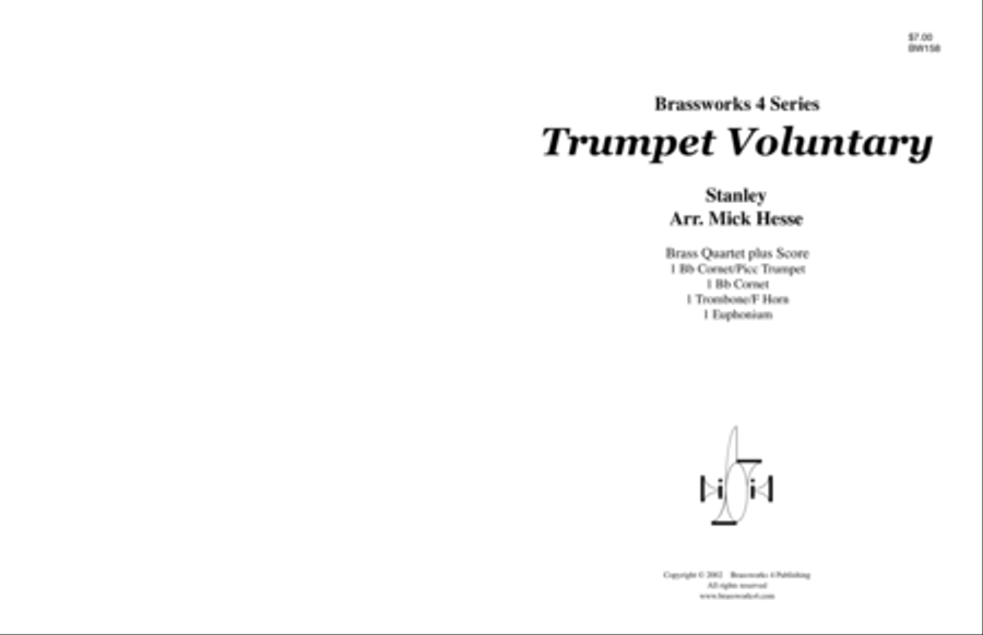 Trumpet Voluntary Brass Quartet scores gallery preview page 1