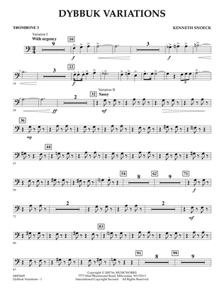 Dybbuk Variations - Trombone 3