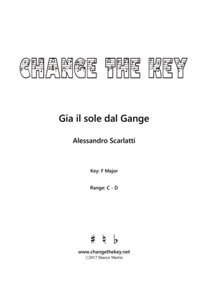 Book cover for Gia il sole dal Gange - F Major