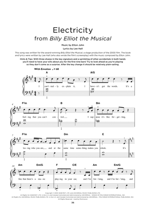 Book cover for Electricity (from Billy Elliot: The Musical)