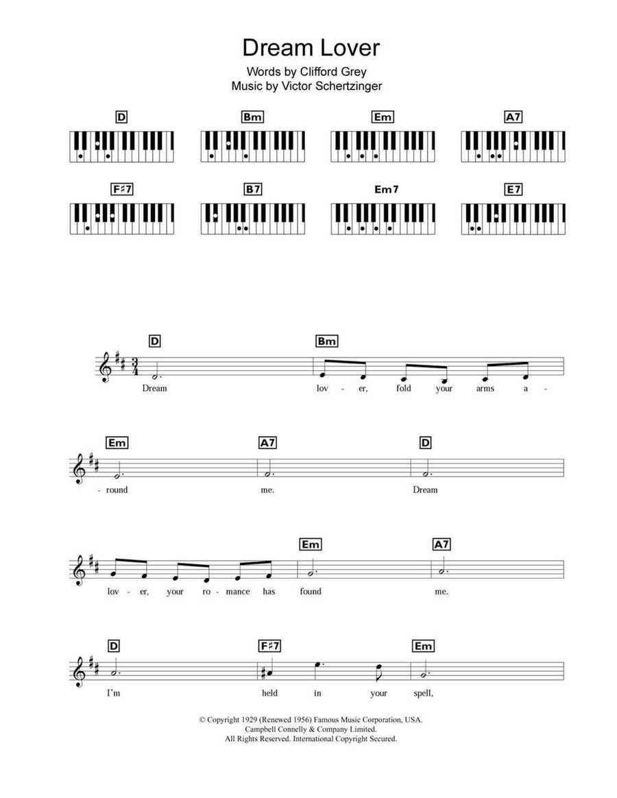 Dream Lover Dream Lover Piano scores gallery preview page 1