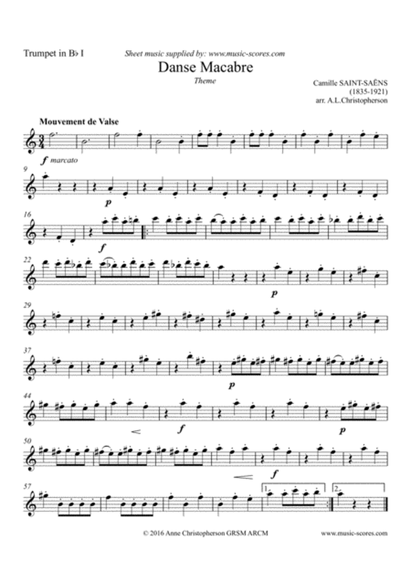 Danse Macabre - 3 Trumpets, French Horn, Tuba image number null