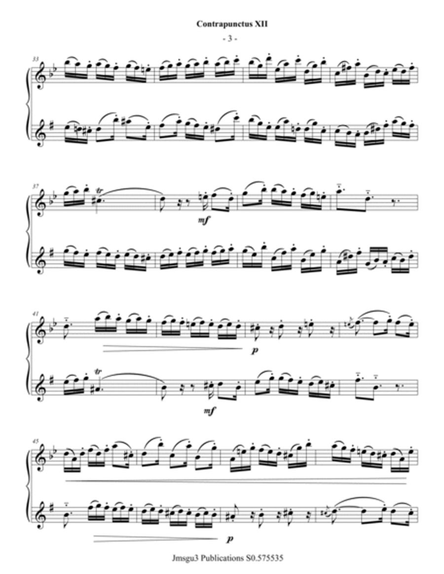 Bach: Four Duets from the Art of Fugue for Alto Flute & Bass Clarinet image number null