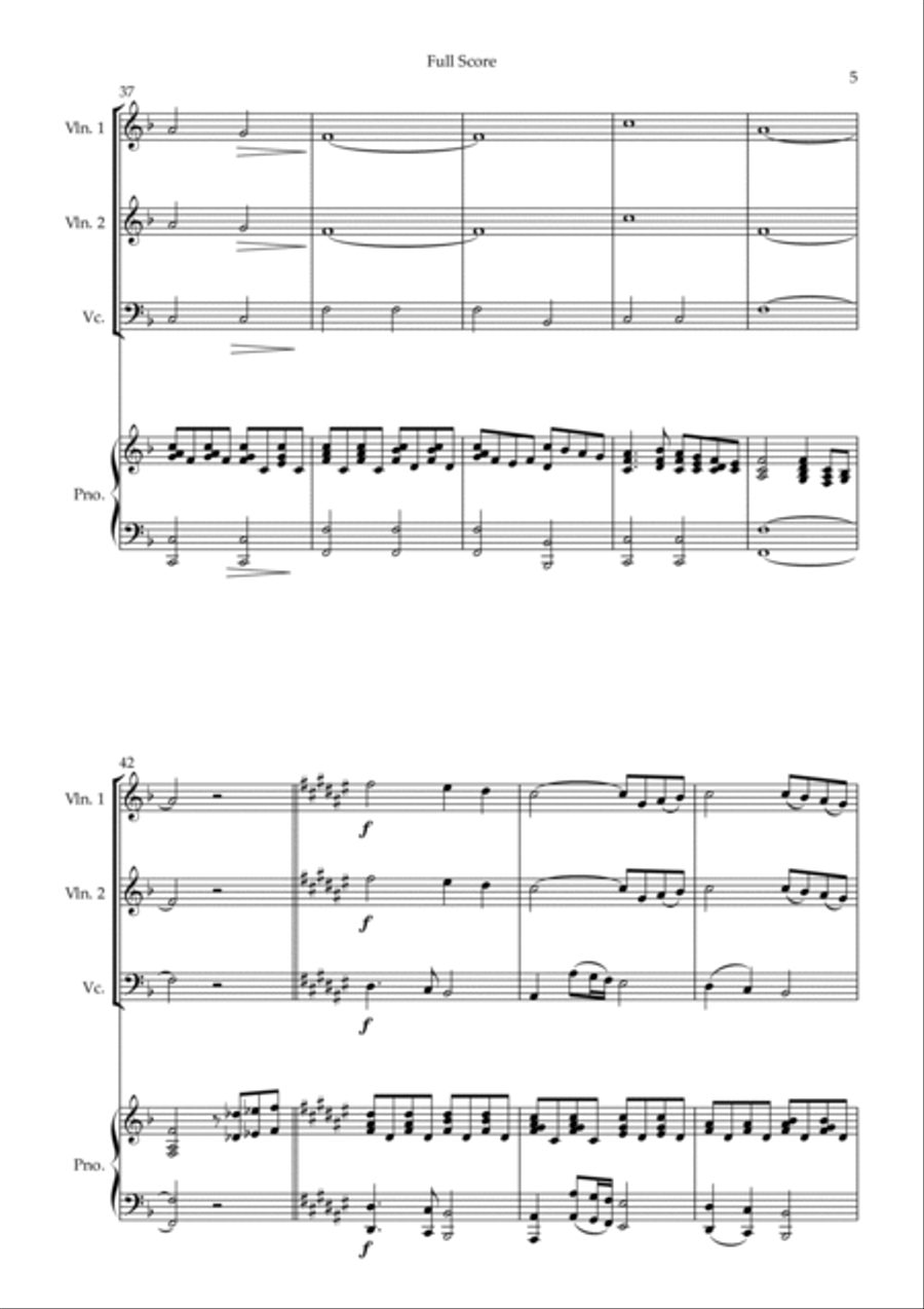 You Raise Me Up Piano Quartet scores gallery preview page 5