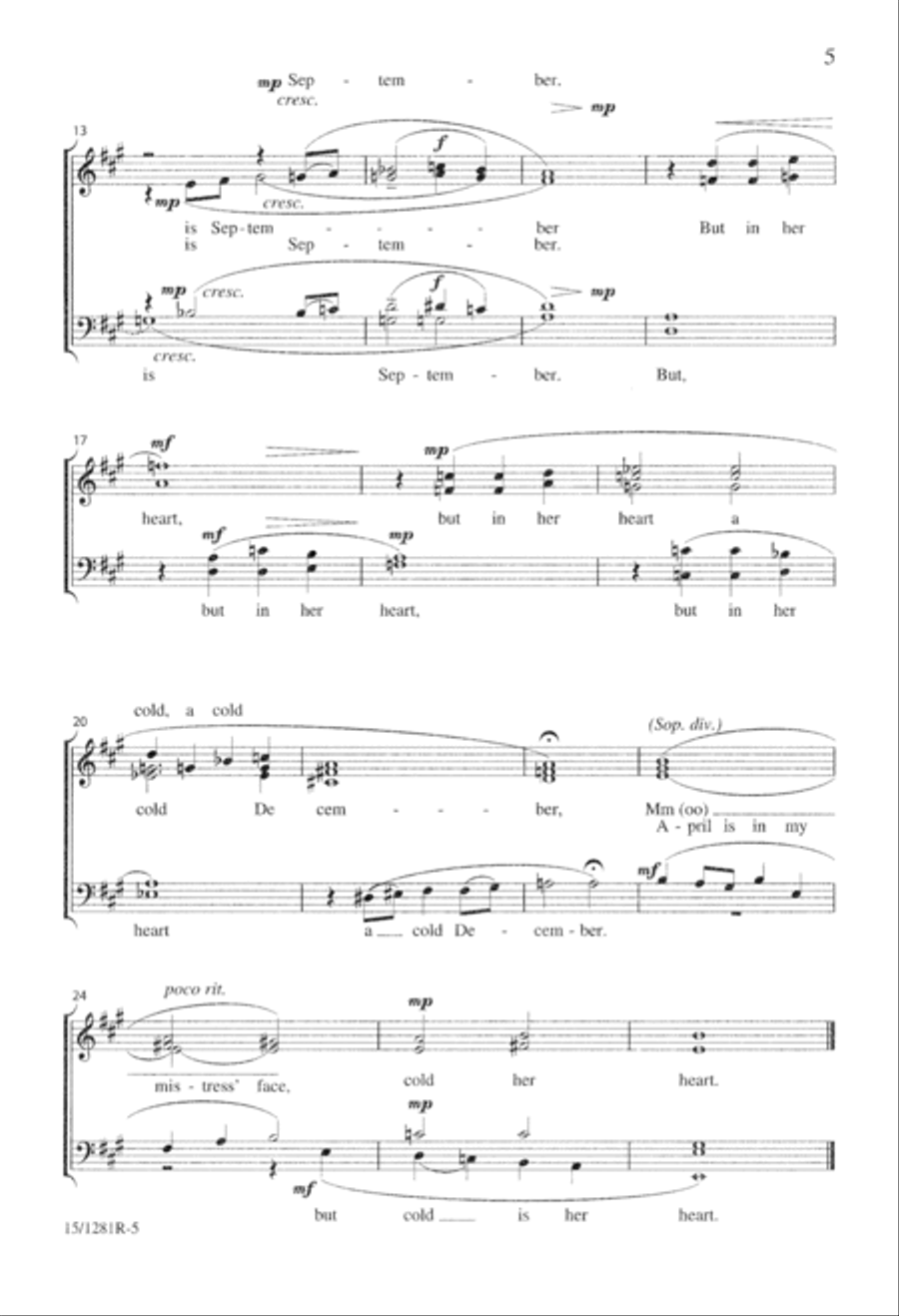 Three Madrigals Three Madrigals 4-Part scores gallery preview page 5