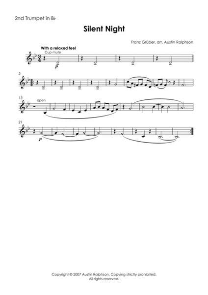 Silent Night - brass quintet image number null
