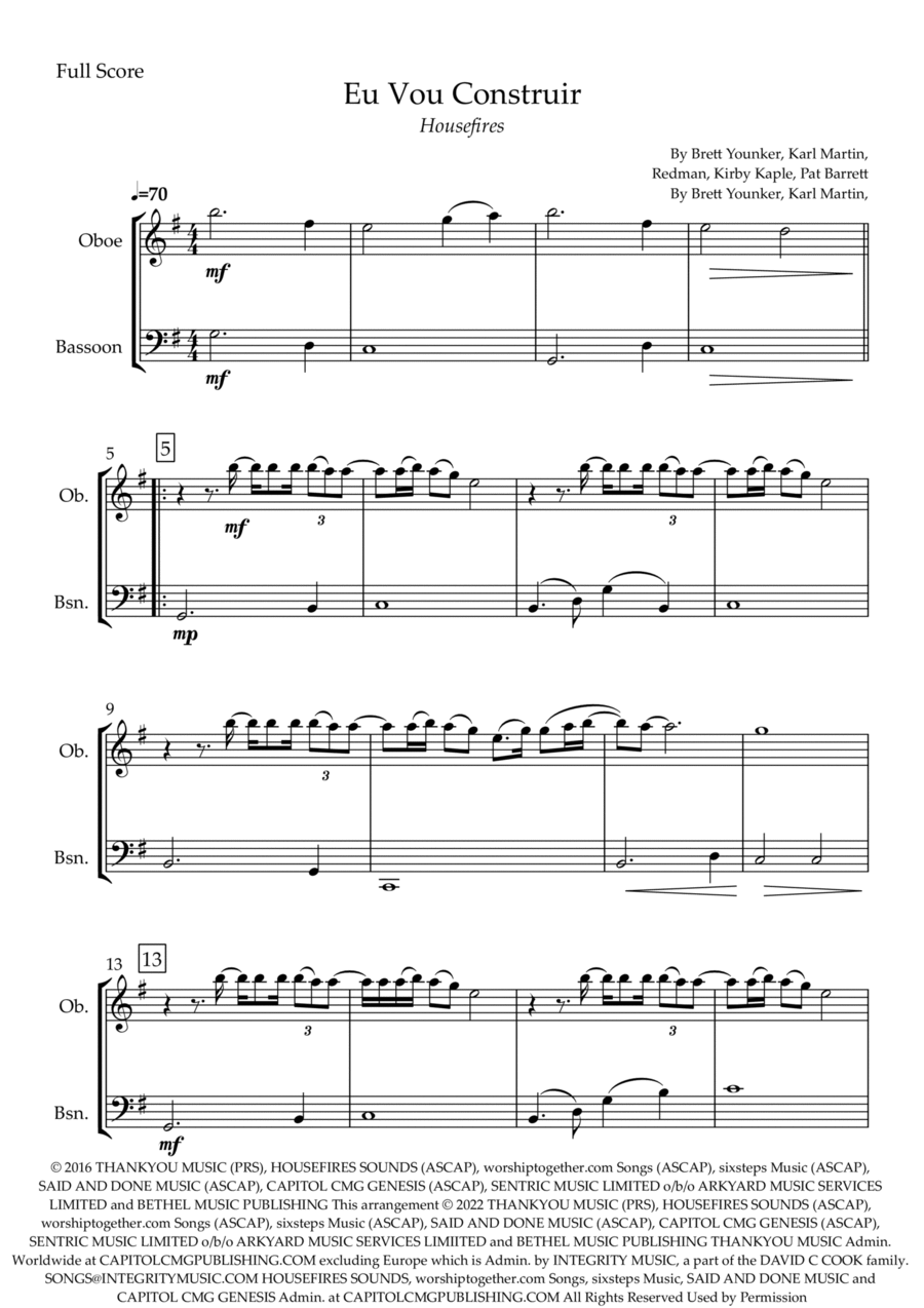 Build My Life Woodwind Duet scores gallery preview page 1