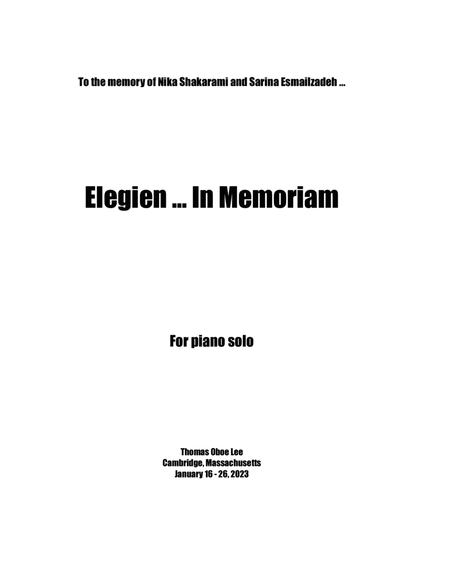 Elegien ... In Memoriam (2023)