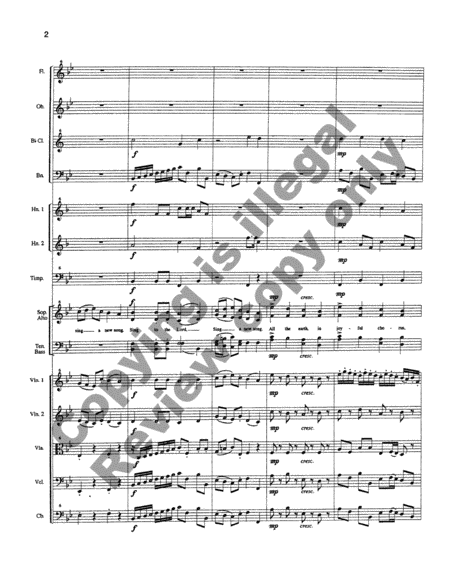 Sing to the Lord a New Song (Orchestral Score)