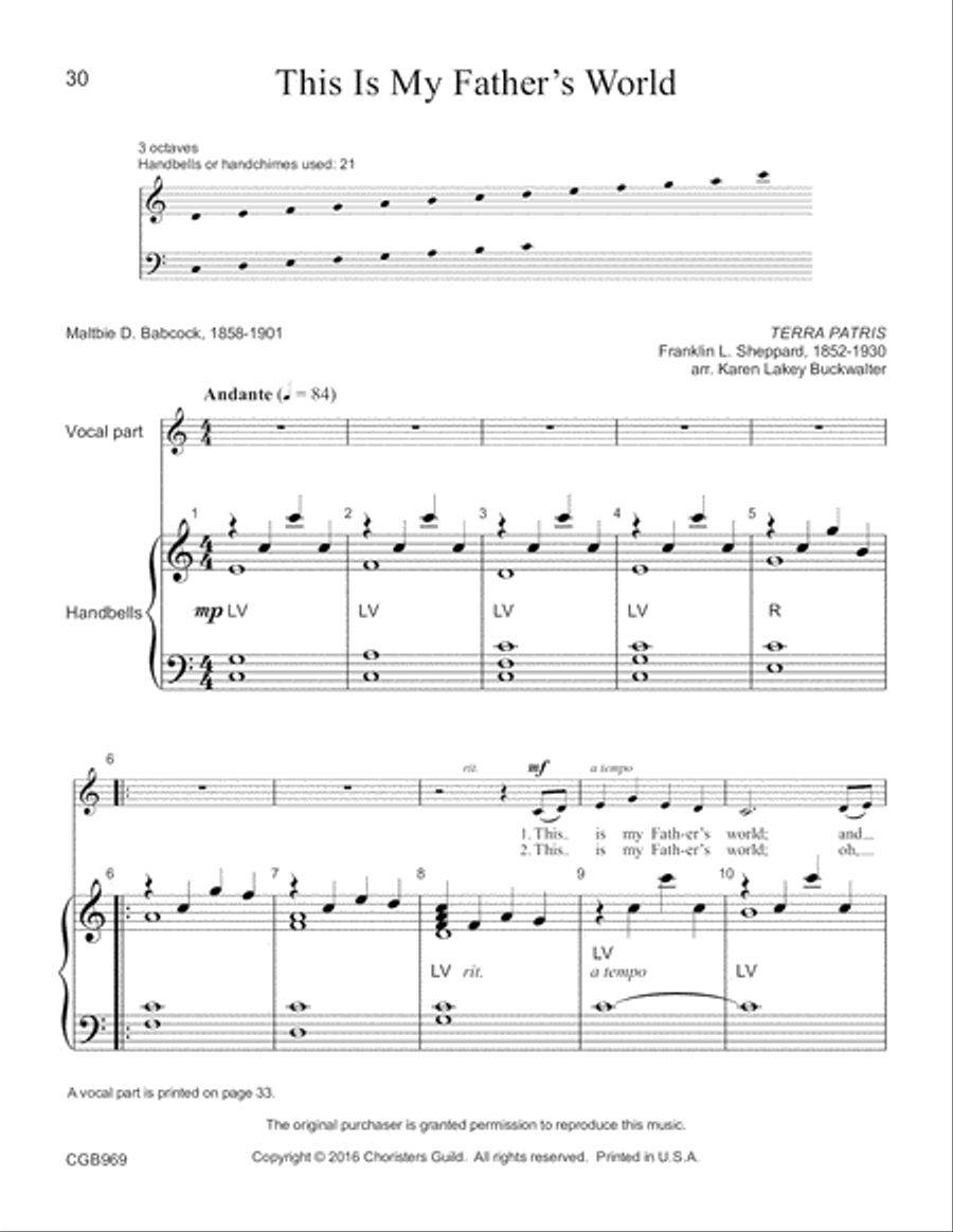 Ring and Sing the Seasons Handbell Choir scores gallery preview page 16