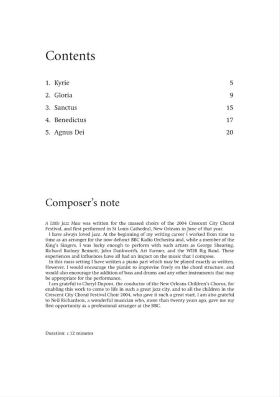 A Little Jazz Mass SSAA scores gallery preview page 3