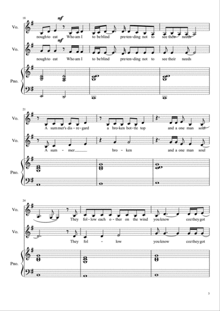 Man In The Mirror Vocal Duet scores gallery preview page 3