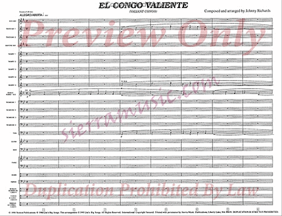 El Congo Valiente Jazz Ensemble scores gallery preview page 2