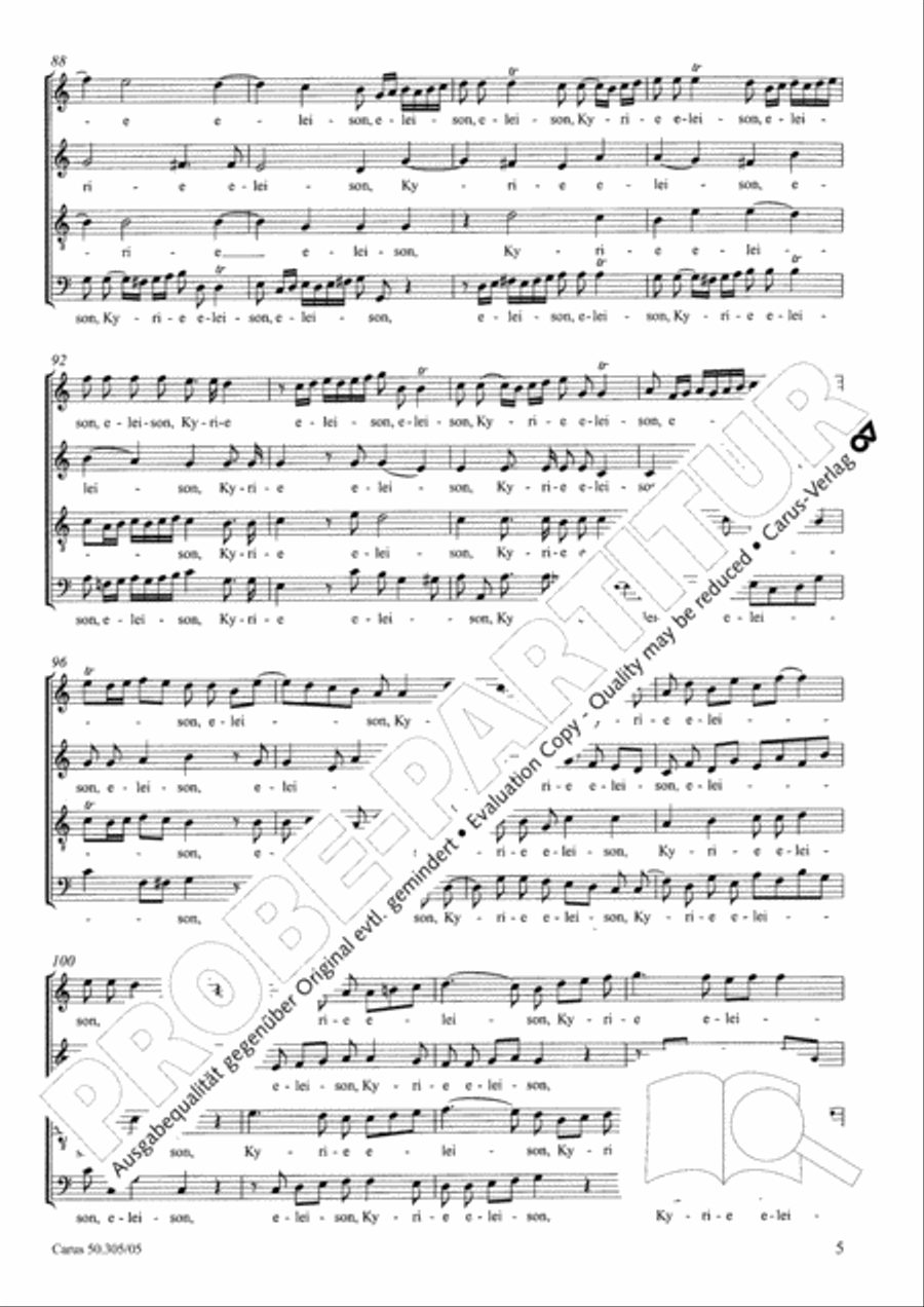 Missa Beatissimae Virginis Mariae 4-Part scores gallery preview page 6