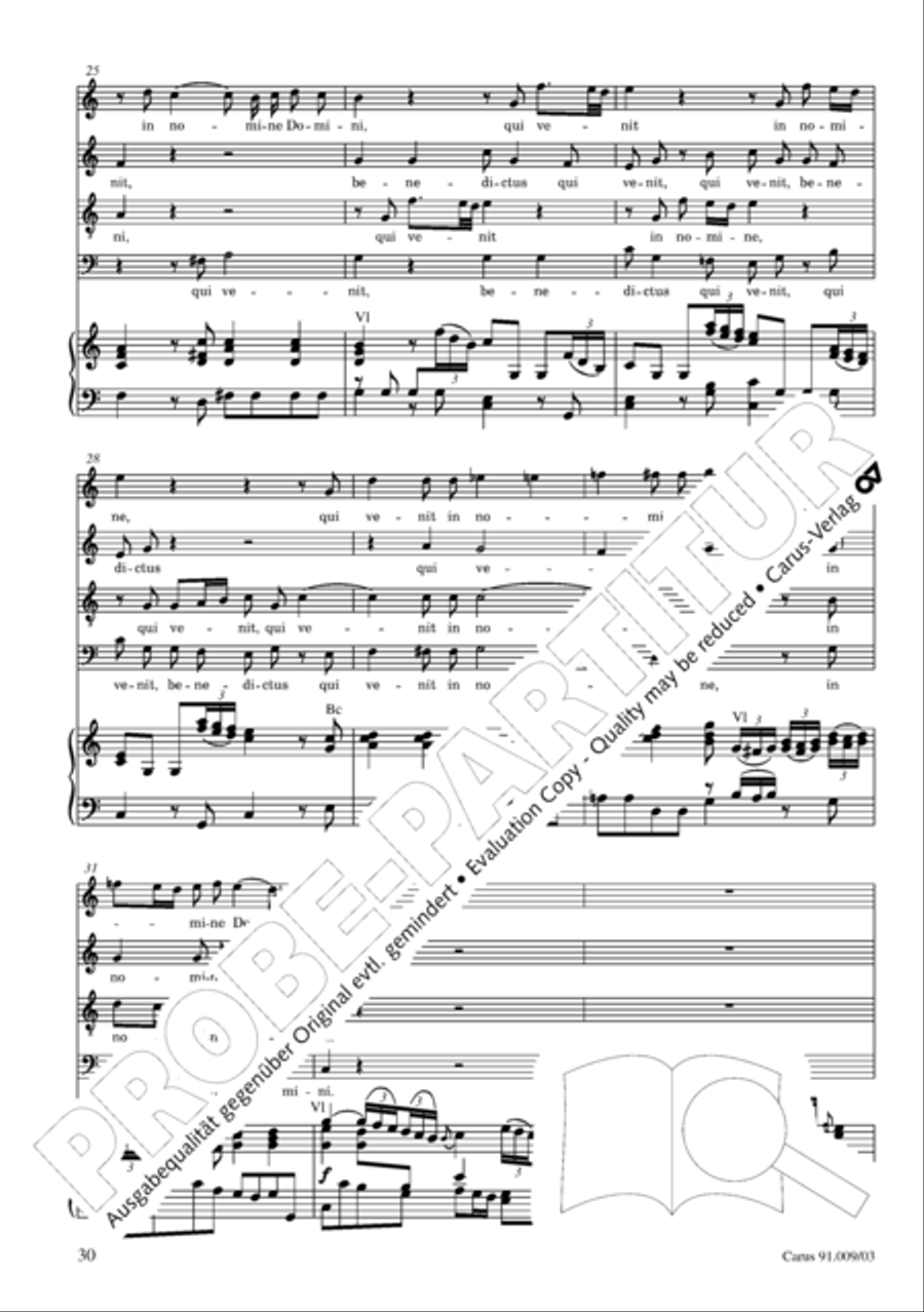 Missa Sancti Gabrielis 4-Part scores gallery preview page 31