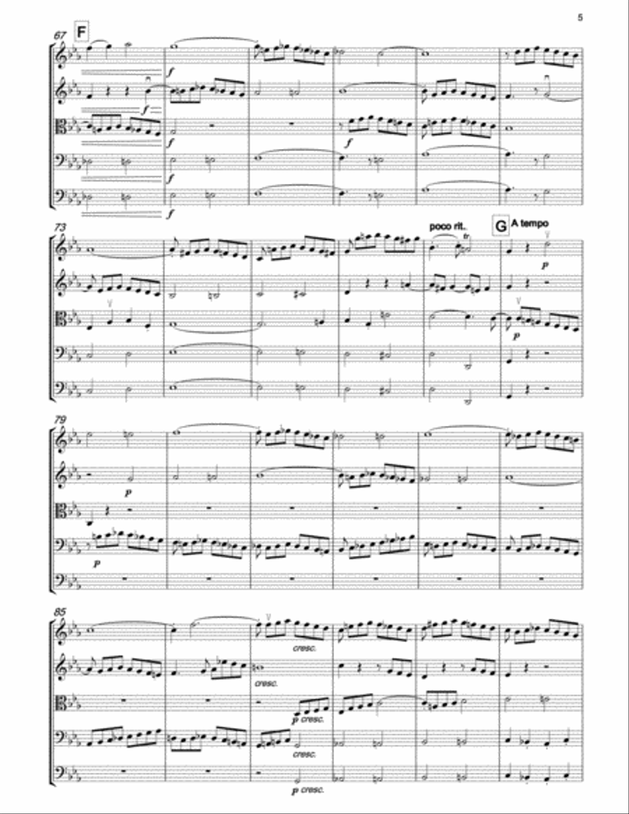 J.S.BACH Fugue in C minor (BWV537) for string orchestra String Orchestra scores gallery preview page 5